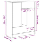 Aparador HKH en derivados de madera 43,5 x 23,5 x 17 cm - Roble Negro