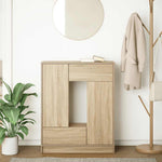 Aparador HKH en derivados de madera con cajones y puertas 43,5 x 23,5 x 17 cm - Roble Sonoma