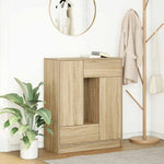 Aparador HKH en derivados de madera con cajones y puertas 43,5 x 23,5 x 17 cm - Roble Sonoma