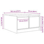 HKH Mesa de Centro com Gavetas - Branco