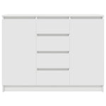 HKH Aparador em derivados de Madeira 100,5 X 35 X 76 Cm - Branco