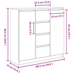 HKH Aparador em derivados de Madeira 100,5 X 35 X 98,5 Cm - Branco