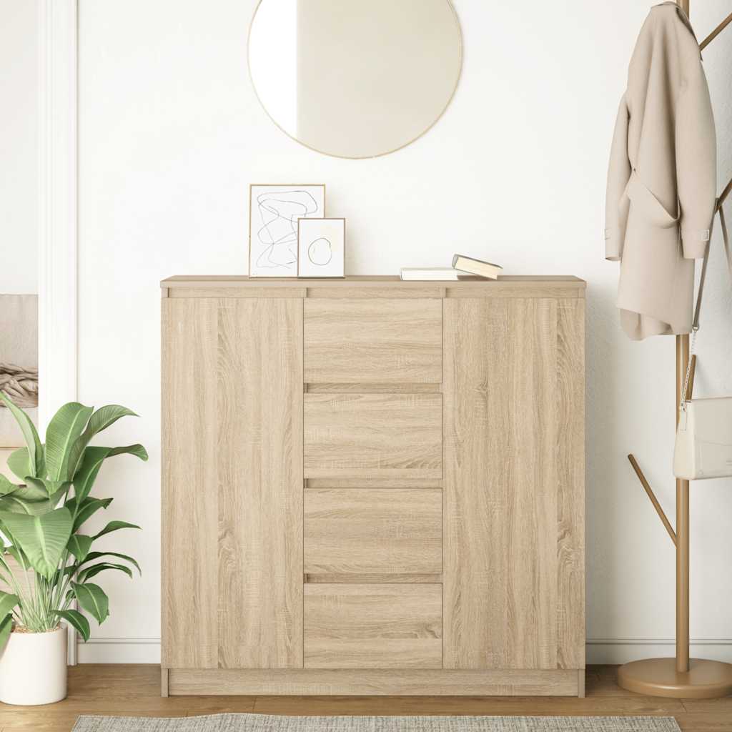 Aparador HKH en derivados de madera 100,5 X 35 X 98,5 Cm - Roble Sonoma