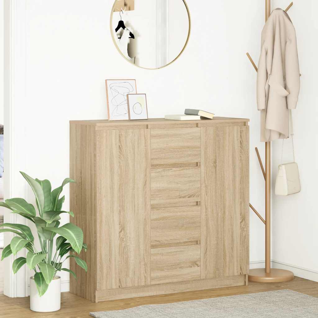 Aparador HKH en derivados de madera 100,5 X 35 X 98,5 Cm - Roble Sonoma