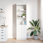 Aparador Alto HKH de madera derivada 50 X 35 X 180 Cm - Blanco