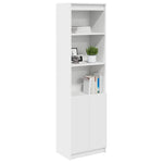 Aparador Alto HKH de madera derivada 50 X 35 X 180 Cm - Blanco