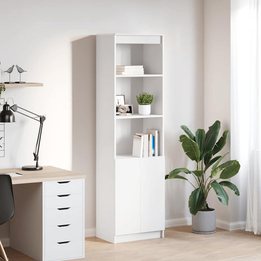 Aparador Alto HKH de madera derivada 50 X 35 X 180 Cm - Blanco