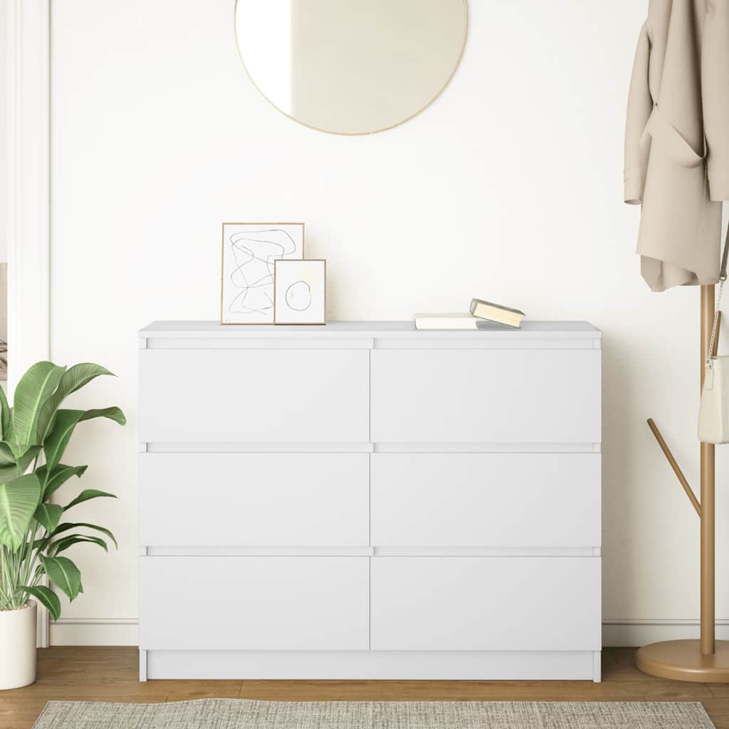 Aparador HKH en derivados de madera de 100 x 35 x 76 cm - Blanco