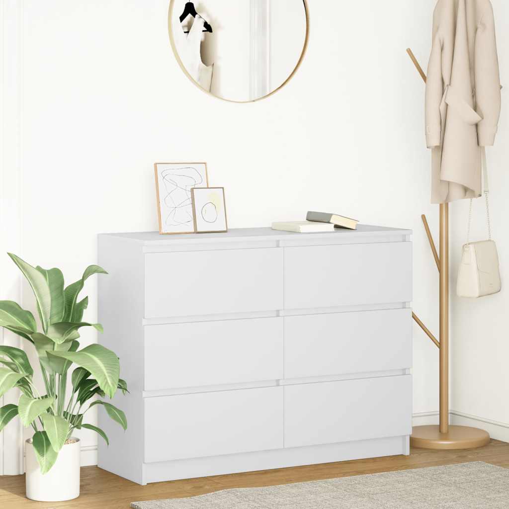 Aparador HKH en derivados de madera de 100 x 35 x 76 cm - Blanco
