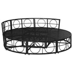 HKH Cama Lounge De Exterior Sem Toldo Vime Pe - Preto