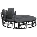 HKH Cama Lounge De Exterior Sem Toldo Vime Pe - Preto