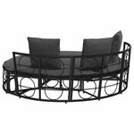 HKH Cama Lounge De Exterior Sem Toldo Vime Pe - Preto