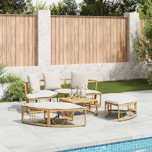 HKH Cama Lounge De Exterior Sem Toldo Vime Pe - Marrom