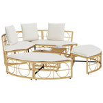 HKH Cama Lounge De Exterior Sem Toldo Vime Pe - Marrom