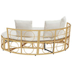 HKH Cama Lounge De Exterior Sem Toldo Vime Pe - Marrom