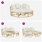HKH Cama Lounge De Exterior Sem Toldo Vime Pe - Marrom