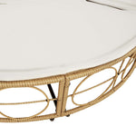 HKH Cama Lounge De Exterior Sem Toldo Vime Pe - Marrom