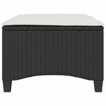 HKH Bancos de Jardim com Almofadas 2 Unid 55x55x36 Cm Vime Pe - Preto