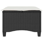 HKH Bancos de Jardim com Almofadas 2 Unid 55x55x36 Cm Vime Pe - Preto