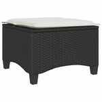 HKH Bancos de Jardim com Almofadas 2 Unid 55x55x36 Cm Vime Pe - Preto
