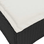 HKH Bancos de Jardim com Almofadas 2 Unid 55x55x36 Cm Vime Pe - Preto