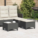 HKH Bancos de Jardim com Almofadas 2 Unid 55x55x36 Cm Vime Pe - Preto