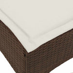 HKH Bancos Jardim com Almofadas 2 Unid 55x55x36 Cm Vime Pe Castanho - Marrom