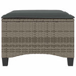 HKH Bancos de Jardín con Cojines 2 Unid 55x55x36 Cm Ratán PE - Gris