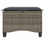 HKH Bancos de Jardín con Cojines 2 Unid 55x55x36 Cm Ratán PE - Gris