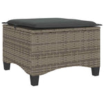 HKH Bancos de Jardín con Cojines 2 Unid 55x55x36 Cm Ratán PE - Gris