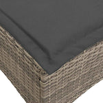 HKH Bancos de Jardín con Cojines 2 Unid 55x55x36 Cm Ratán PE - Gris