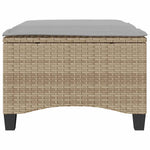 HKH Bancos de Jardín con Cojines 2 Unidades 55x55x36 Cm Ratán PE - Beige