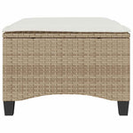 HKH Bancos de Jardín con Cojines 2 Unidades 55x55x36 Cm Ratán PE - Beige