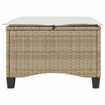 HKH Bancos de Jardín con Cojines 2 Unidades 55x55x36 Cm Ratán PE - Beige