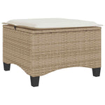 HKH Bancos de Jardín con Cojines 2 Unidades 55x55x36 Cm Ratán PE - Beige