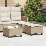 HKH Bancos de Jardín con Cojines 2 Unidades 55x55x36 Cm Ratán PE - Beige