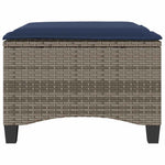 HKH Bancos de Jardín con Cojines 2 Unid 55x55x36 Cm Ratán PE - Gris