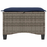 HKH Bancos de Jardín con Cojines 2 Unid 55x55x36 Cm Ratán PE - Gris