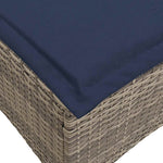 HKH Bancos de Jardín con Cojines 2 Unid 55x55x36 Cm Ratán PE - Gris