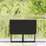 HKH Mesa de Jardim Dobrável 90x51x75 Cm Vime Pe - Preto