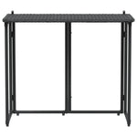 HKH Mesa de Jardim Dobrável 90x51x75 Cm Vime Pe - Preto