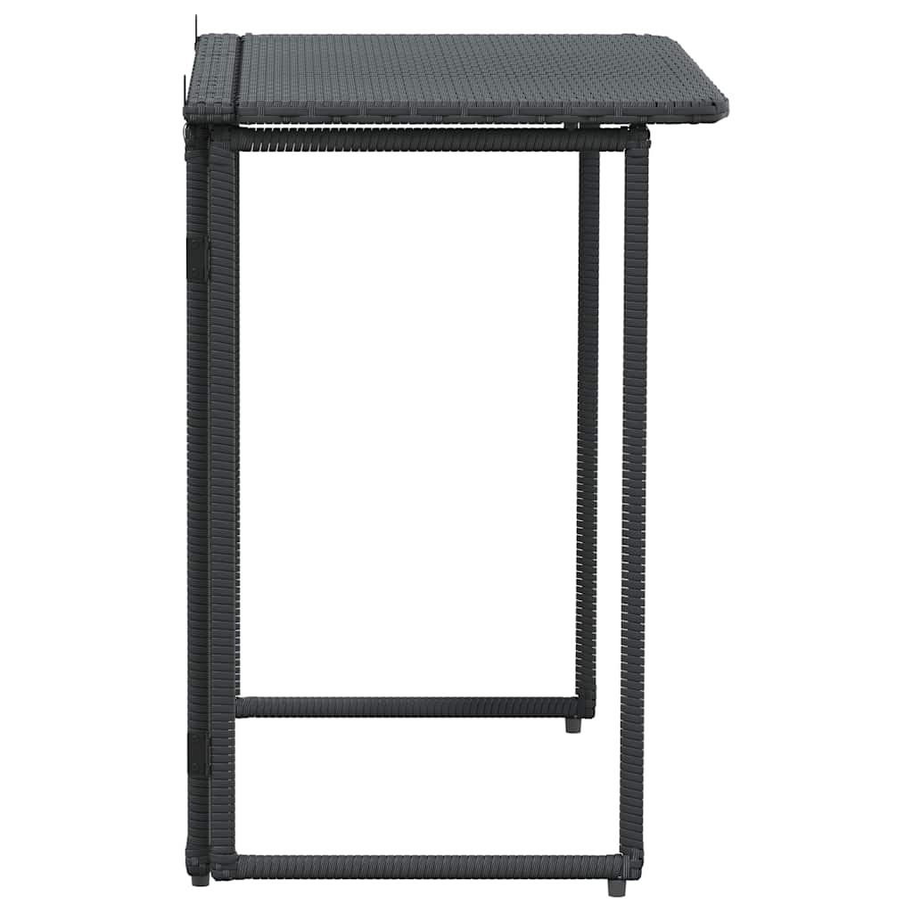 HKH Mesa de Jardim Dobrável 90x51x75 Cm Vime Pe - Preto