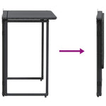 HKH Mesa de Jardim Dobrável 90x51x75 Cm Vime Pe - Preto