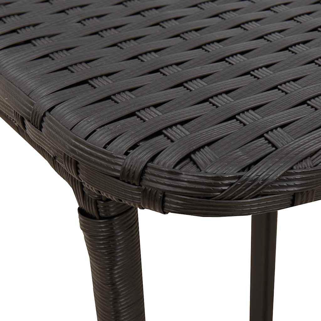 HKH Mesa de Jardim Dobrável 90x51x75 Cm Vime Pe - Preto