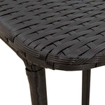 HKH Mesa de Jardim Dobrável 90x51x75 Cm Vime Pe - Preto