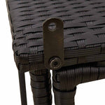 HKH Mesa de Jardim Dobrável 90x51x75 Cm Vime Pe - Preto