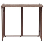 HKH Mesa de Jardim Dobrável 90x51x75 Cm Vime Pe Castanho - Marrom