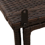 HKH Mesa de Jardim Dobrável 90x51x75 Cm Vime Pe Castanho - Marrom