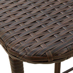 HKH Mesa de Jardim Dobrável 90x51x75 Cm Vime Pe Castanho - Marrom