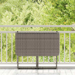 HKH Mesa de Jardim Dobrável 90x51x75 Cm Vime Pe - Cinzento